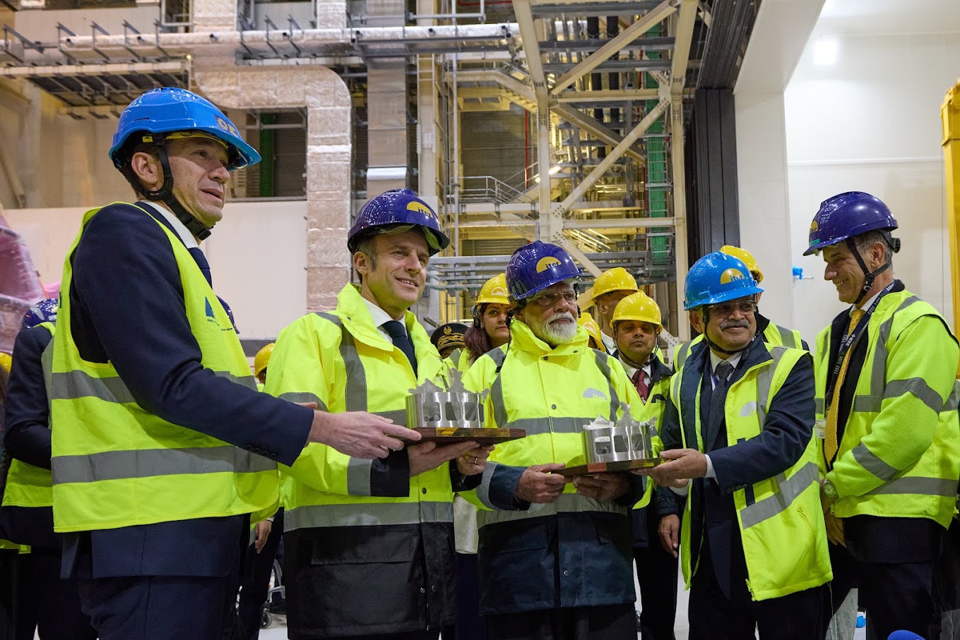 Image of Historic visit of Prime Minister Shri Narendra Modi and President Emanuel Macron to ITER site Cadarache France