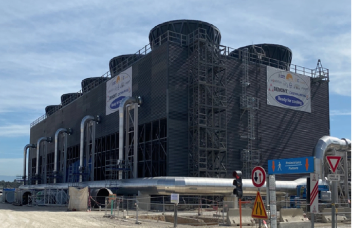 Installed piping at ITER site